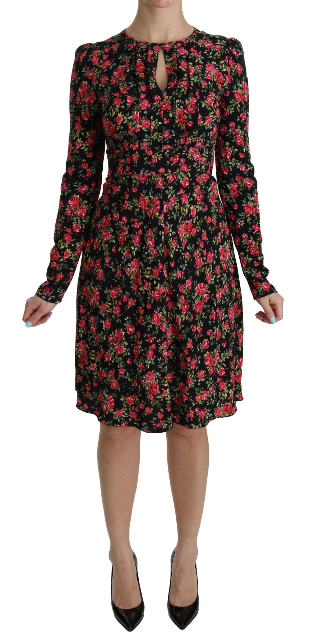 Dolce & Gabbana Floral A-Line Viscose Knee Length Dress