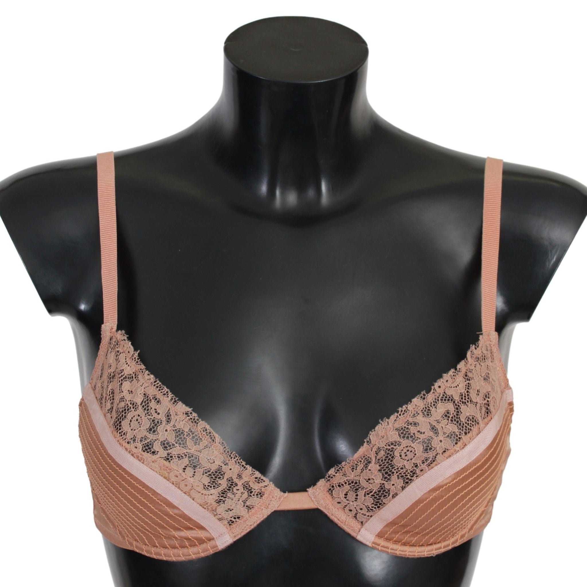 Ermanno Scervino Elegant Nude Lace Push-Up Bra