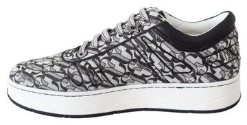 Jimmy Choo Glittering Slip-On Sneakers - Silver and Black