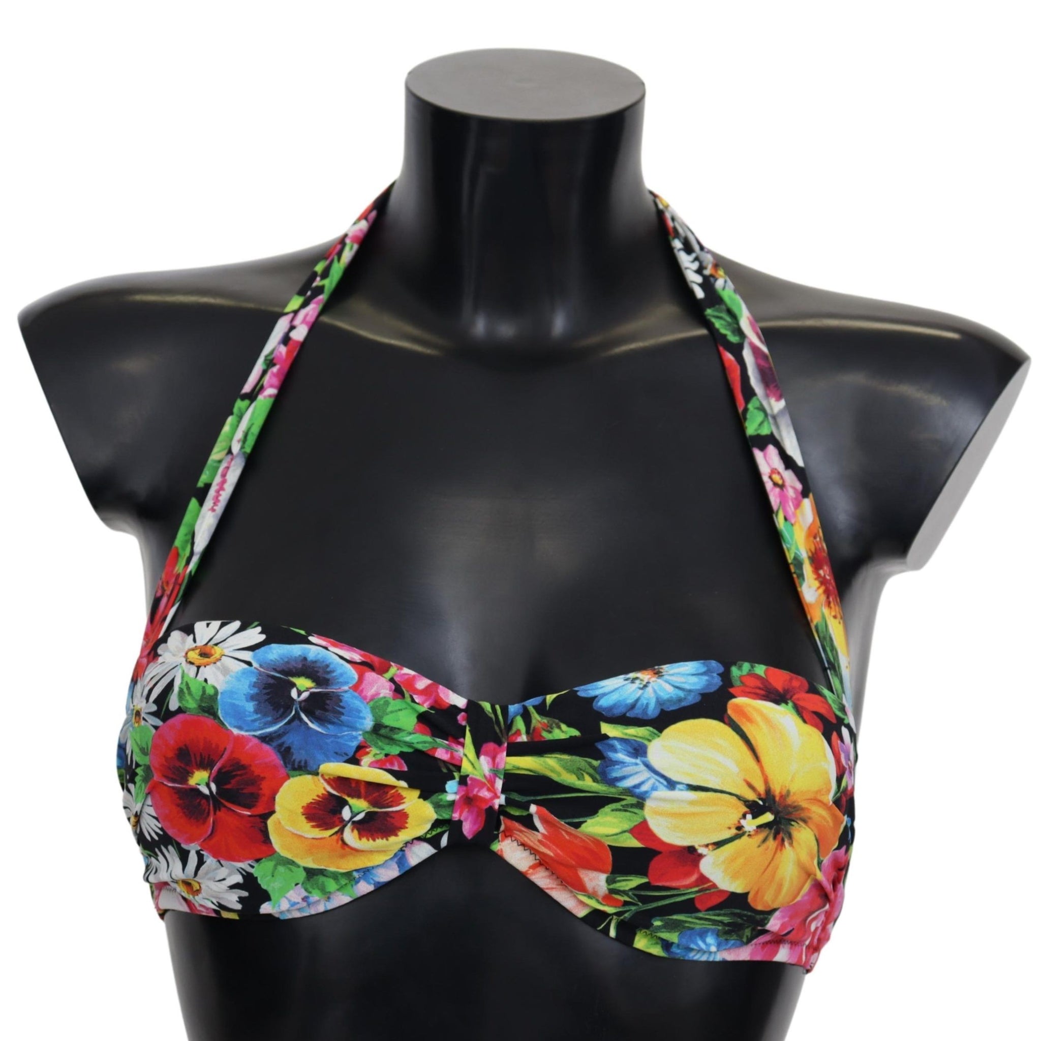 Dolce & Gabbana Floral Elegance High-End Bikini Top