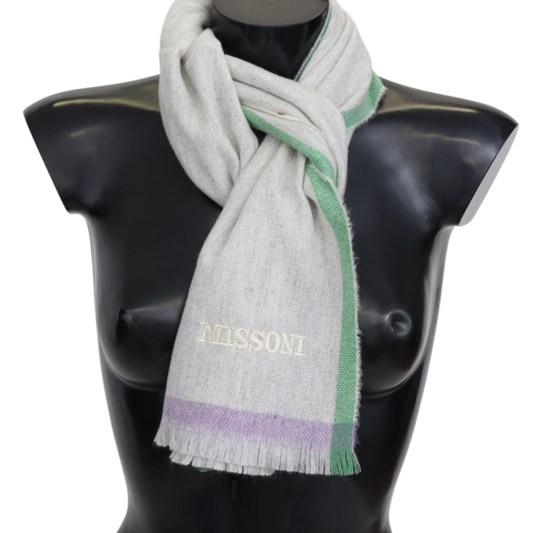 Missoni Elegant Cashmere Patterned Scarf