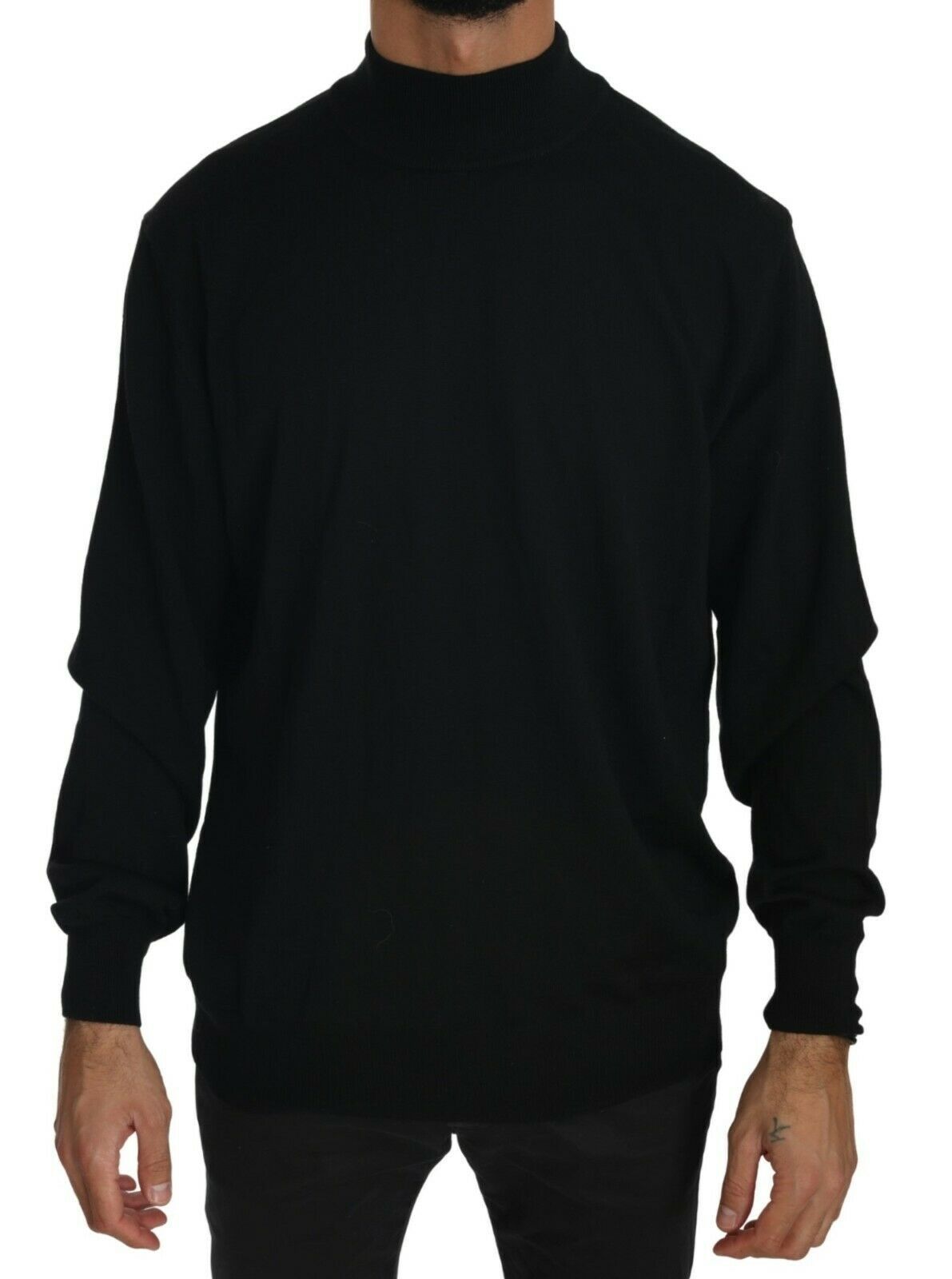 MILA SCHÖN Elegant Black Virgin Wool Pullover Sweater