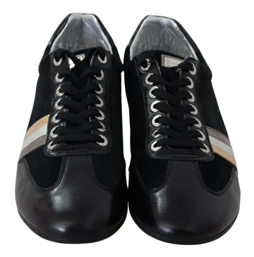 Dolce & Gabbana Elegant Black Leather Sport Sneakers