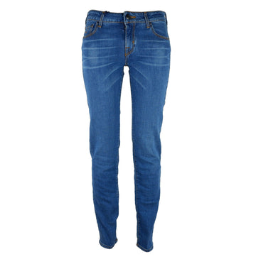 Jacob Cohen Elegant Blue Denim Jacquard Pants