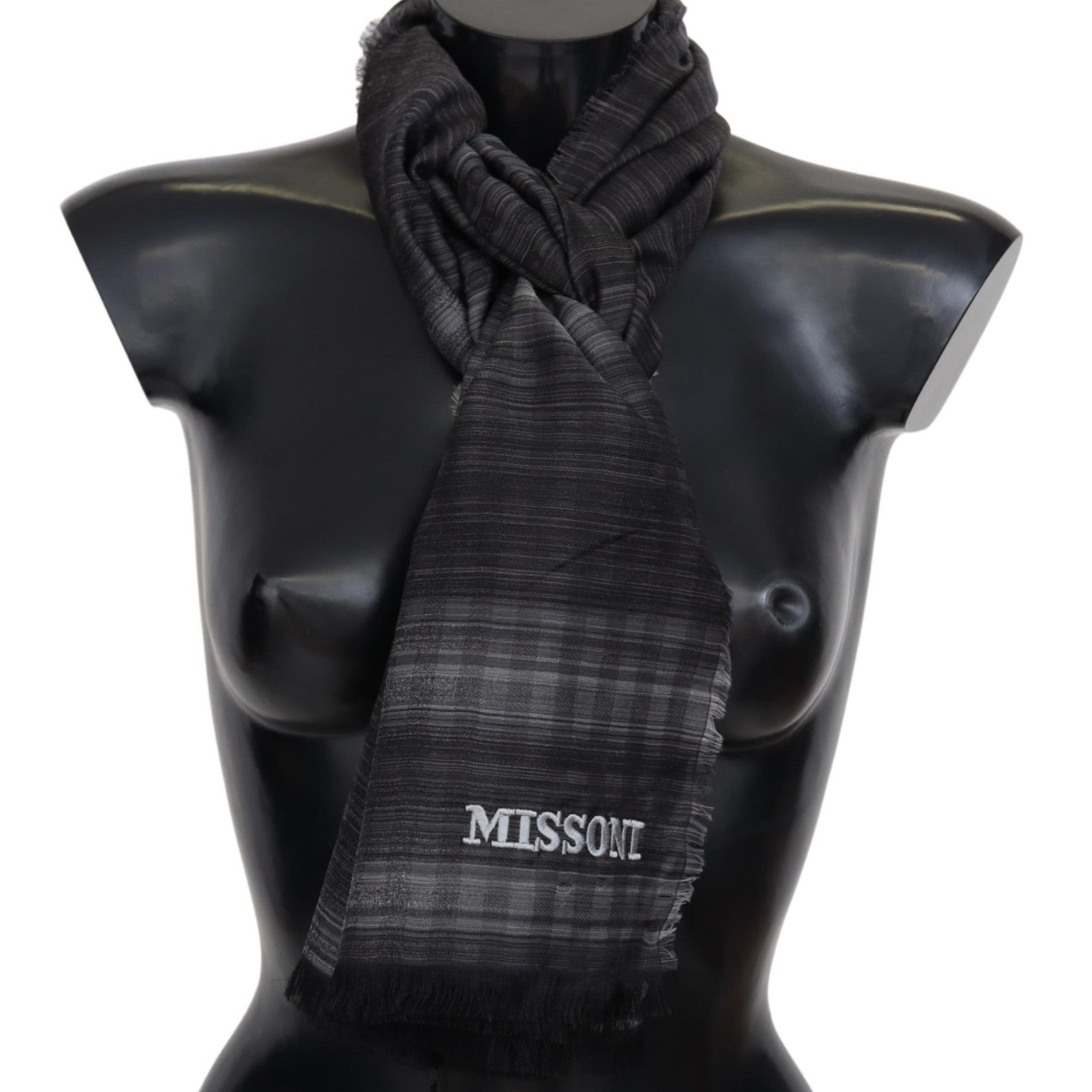 Missoni Elegant Wool Silk Polka Dot Scarf