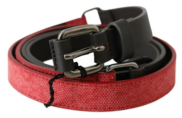 Costume National Elegant Red Brown Leather Fashion Belt