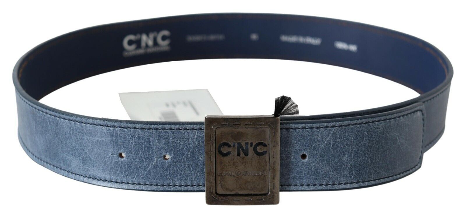 Costume National Elegant Blue Leather Fashion Belt