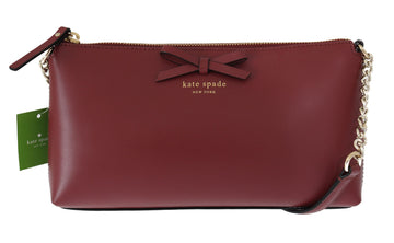 Kate Spade Elegant Bordeaux Leather Crossbody