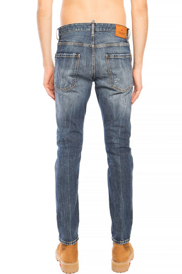 Dsquared² Navy Distressed 'Cool Guy Jean' Denim Pants