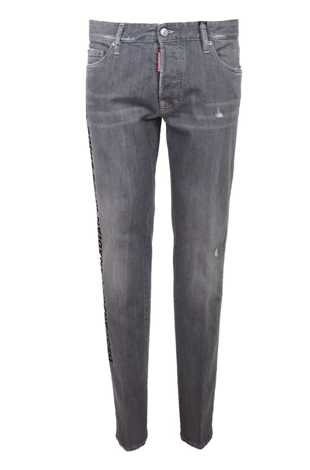 Dsquared² Gray Cotton Stretch Men Jeans