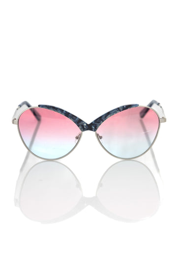 Frankie Morello Butterfly Shaped Metallic Framed Sunglasses