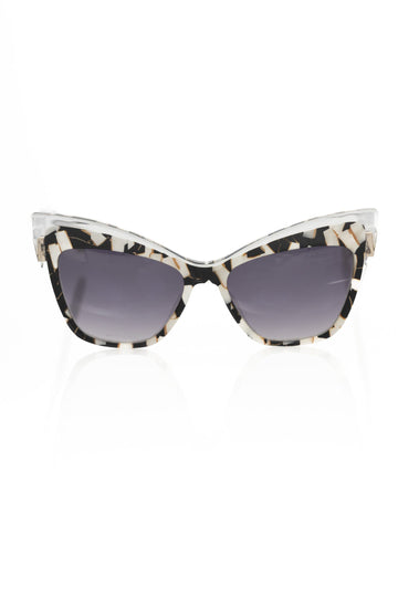 Frankie Morello Chic Cat Eye Sunglasses with Pearly Accent