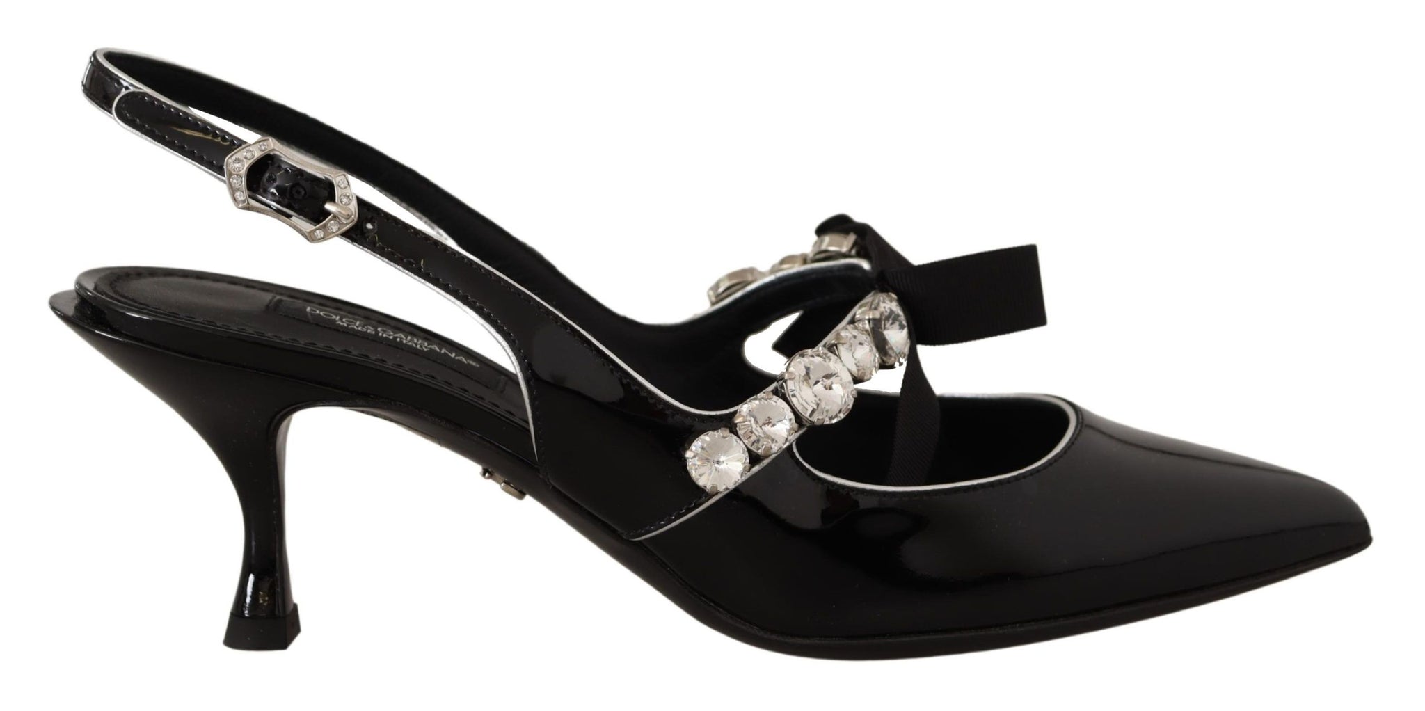 Dolce & Gabbana Elegant Crystal Slingback Heels Pump