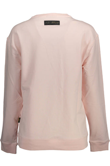 Plein Sport Chic Pink Contrast Detail Sweatshirt