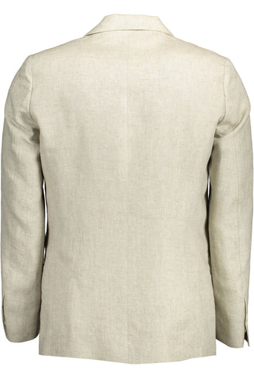 Gant Beige Linen Men Jacket