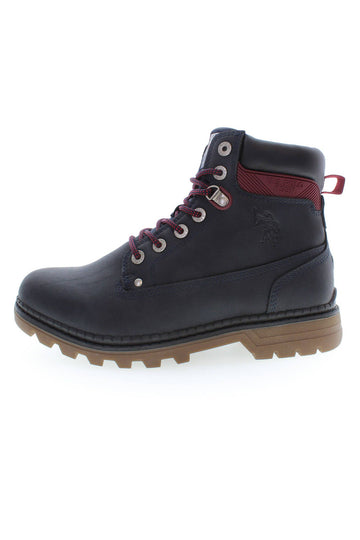 U.S. POLO ASSN. Elegant Blue High Boots with Lace Detail