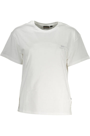 Napapijri Chic White Embroidered Logo Tee