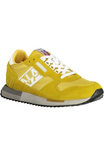 Napapijri Yellow Leather Men Sneaker