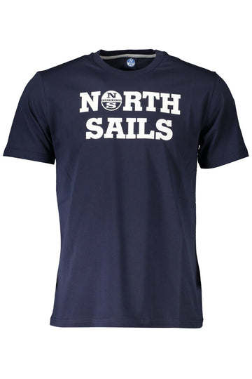 North Sails Chic Blue Cotton Tee with Classic Print