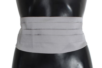 Dolce & Gabbana Elegant Silk Gray Cummerbund