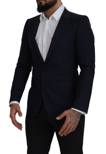 Dolce & Gabbana Elegant Single Breasted Wool Silk Blazer