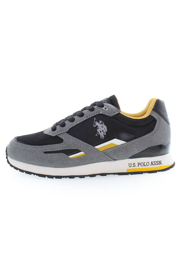 U.S. POLO ASSN. Chic Gray Lace-Up Sporty Sneakers