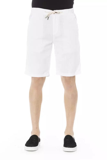 Baldinini Trend White Cotton Men Bermuda Short