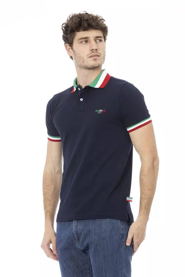 Baldinini Trend Blue Cotton Men Polo