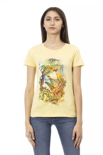 Trussardi Action Yellow Cotton Women T-Shirt