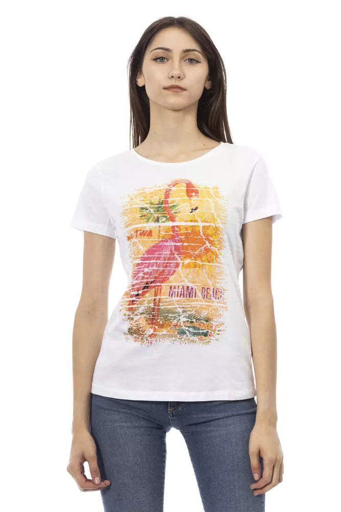 Trussardi Action White Cotton Women T-Shirt