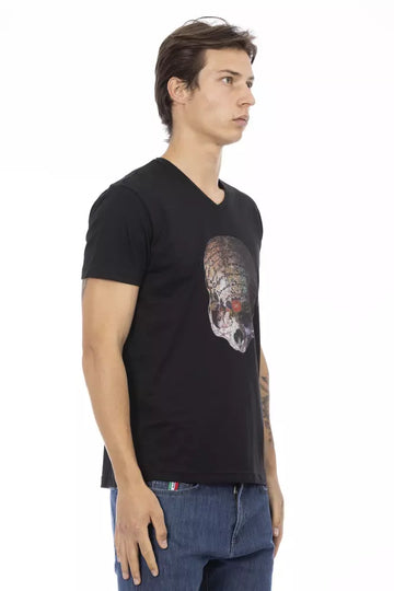 Trussardi Action Black Cotton Men T-Shirt