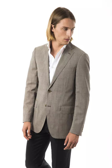 Uominitaliani Gray Wool Men's Blazer