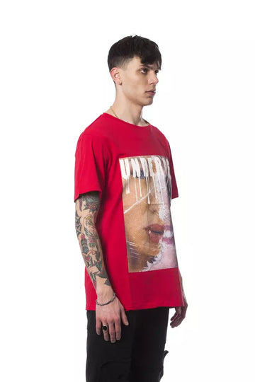 Nicolo Tonetto Elegant Red Round Neck Cotton Tee