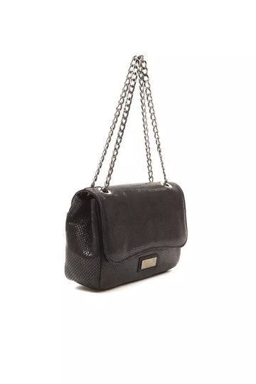 Pompei Donatella Black Leather Women Crossbody Bag