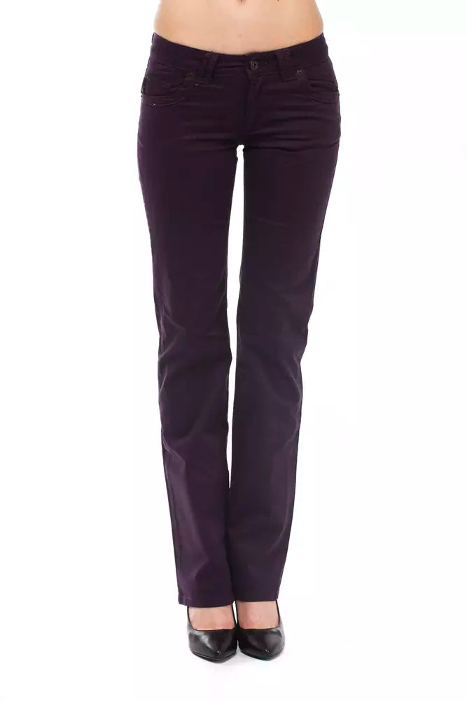 Ungaro Fever Purple Cotton Women Pants