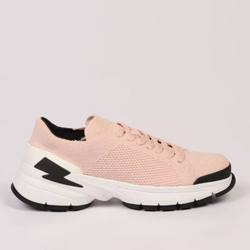 Neil Barrett Chic Pink Bolt Sneakers for Style-Conscious Men