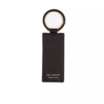 Neil Barrett Sleek Black Leather Keychain for Men