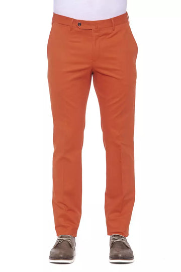 PT Torino Elegant Red Cotton Blend Trousers for Men