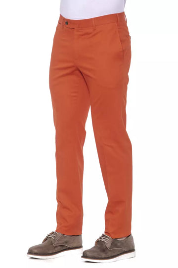 PT Torino Elegant Red Cotton Blend Trousers for Men