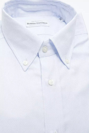 Robert Friedman Elegant Light Blue Cotton Shirt