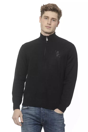 Billionaire Italian Couture Black Cashmere Men Sweater