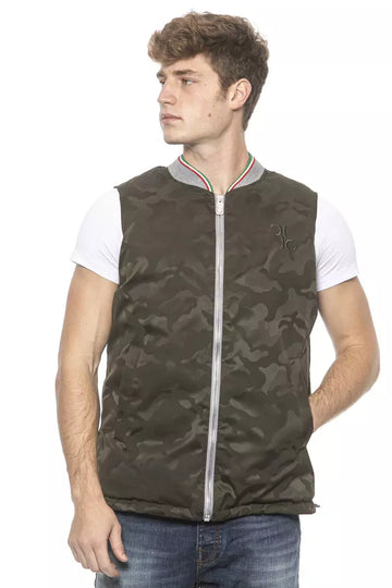 Billionaire Italian Couture Chic Army Men's Designer Vest