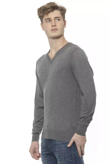 Billionaire Italian Couture Exquisite Cashmere V-Neck Mens Sweater