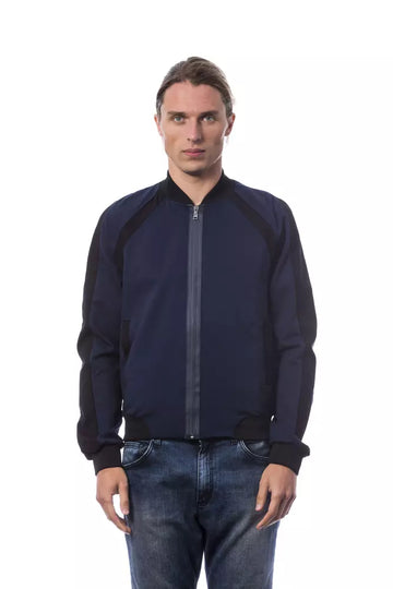 Verri Sleek Blue Bomber Jacket - Tailored Fit