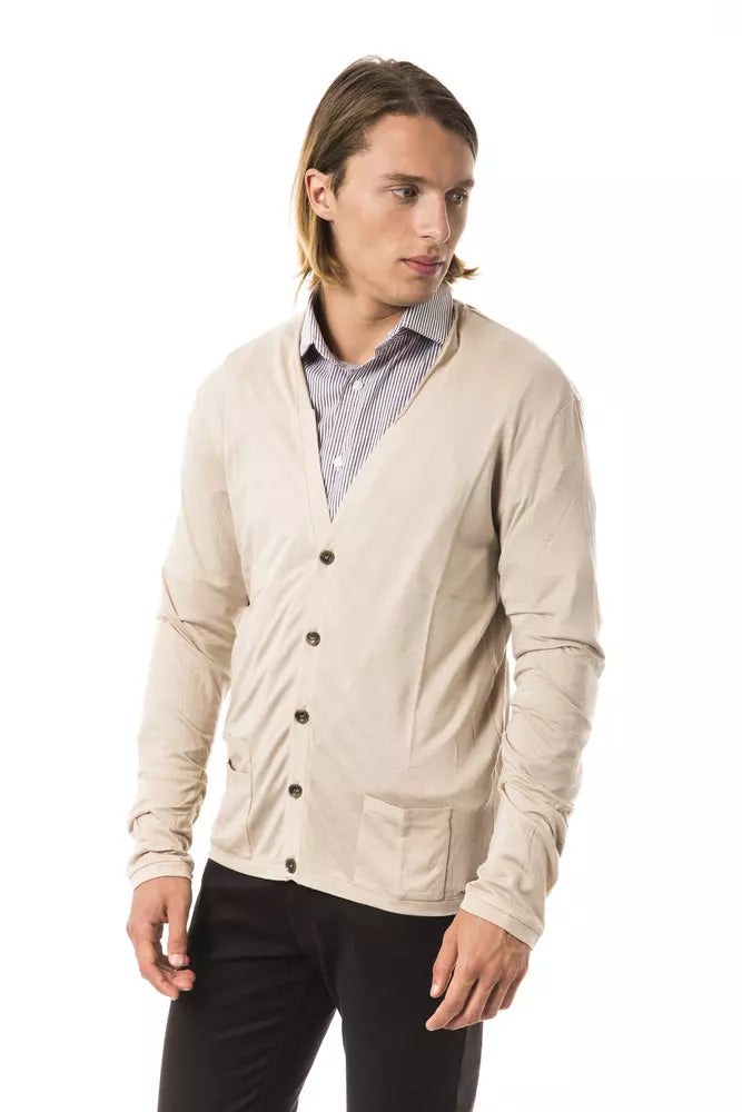 BYBLOS Beige Viscose Men Cardigan