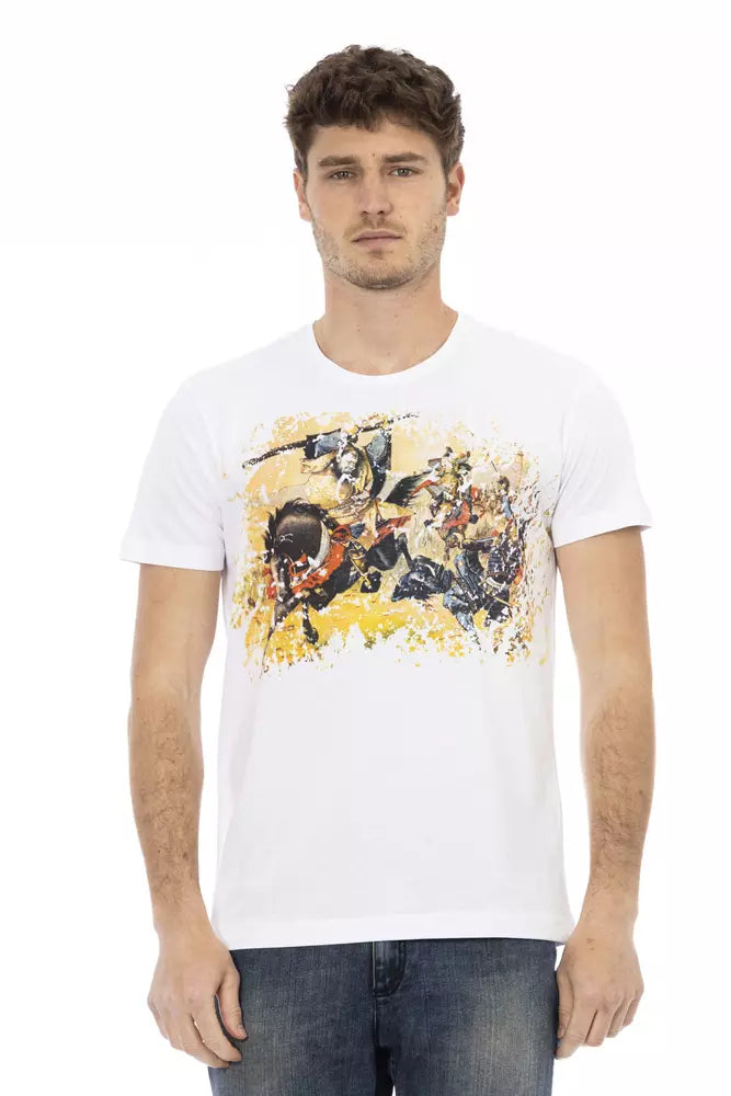 Trussardi Action White Cotton Men T-Shirt