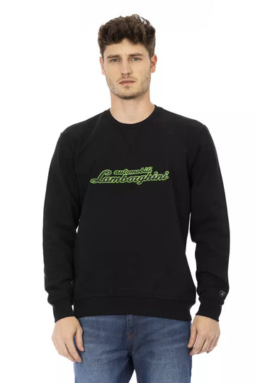 Automobili Lamborghini Black Cotton Men's Sweater