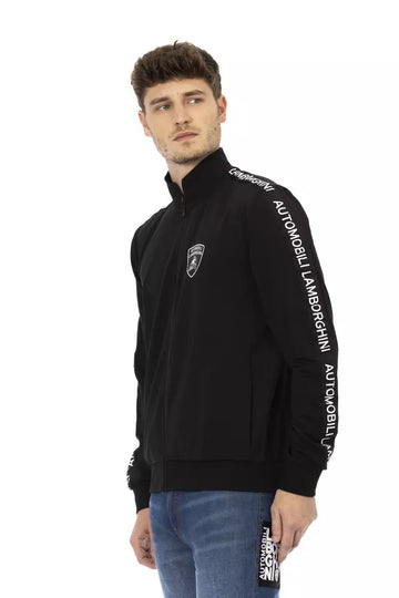 Automobili Lamborghini Sleek Zippered Sweatshirt with Shield Logo