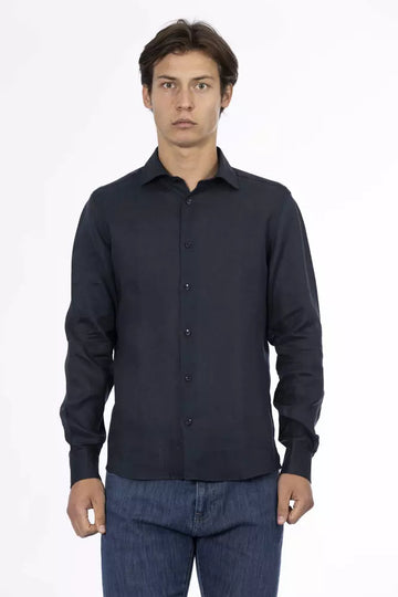 Baldinini Trend Sleek Linen Slim Shirt for Men