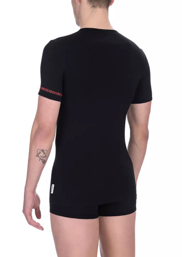 Bikkembergs Black Cotton Men T-Shirt